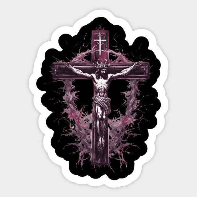 Jesus Christ Love the Lord your God with all your heart Sticker by animegirlnft